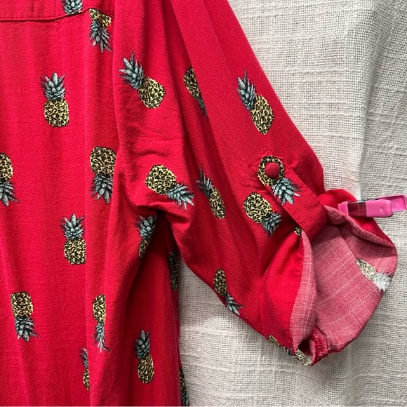 Torrid Harper Pineapple Pullover 3/4 Sleeve Blouse - Plus Size 00 - Picture 8 of 9